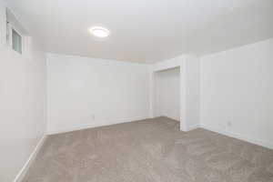 Bonus room featuring carpet floors and baseboards