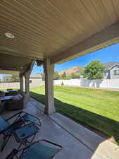 Back patio. Taken at 2 pm.