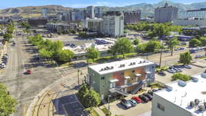 View of urban area featuring mountains