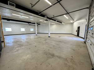 Garage with baseboards