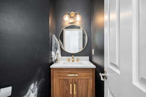 Bathroom featuring vanity