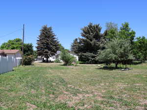 View of yard from SW corner of lot