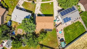 View of subject property with a pool area