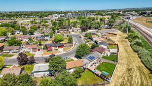 Aerial view of residential area