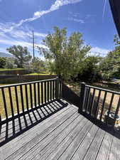 Wooden terrace with cooling unit