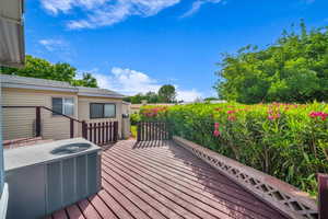 View of wooden deck
