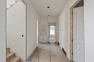 Hall featuring stairway