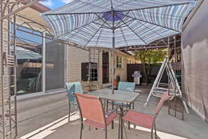 View of patio / terrace with outdoor dining area and grilling area