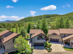 Mountain view with a heavily wooded area