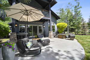 View of patio / terrace featuring a balcony