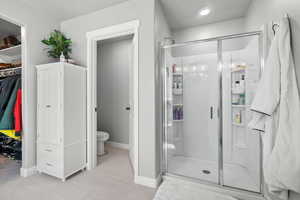 Full bath with a shower
