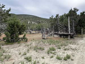 Mountain view with rural landscape