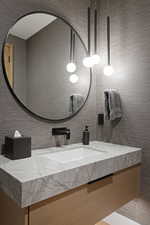 Bathroom featuring vanity