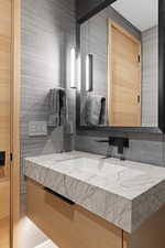 Bathroom featuring vanity