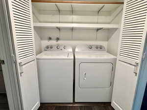 full-size washer and dryer included