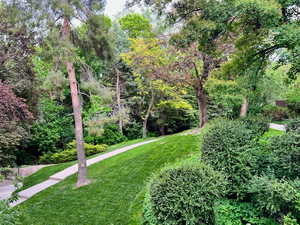 Surrounding community with a yard