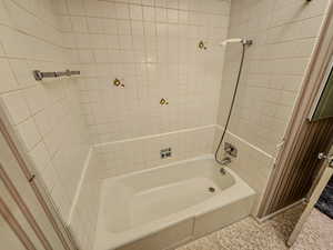 Bathroom with washtub / shower combination
