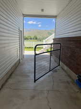 Gate in breezeway between your new home and the garage (helps keep the dogs in).