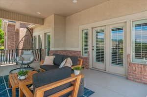 View of patio featuring outdoor lounge area
