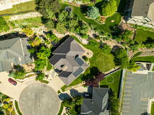Aerial view of residential area