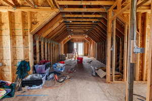 View of unfinished attic