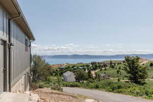Water view featuring a mountainous background