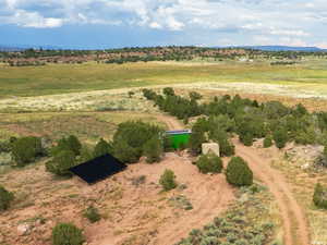 Aerial view of property's location with rural landscape