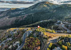 View of mountain background featuring a heavily wooded area