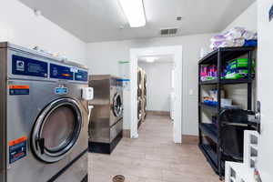 Industrial laundry room