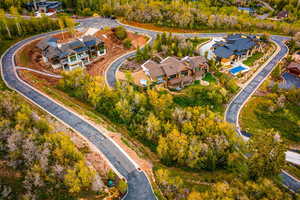 Aerial view of residential area