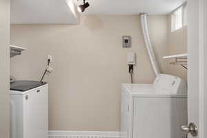 Laundry area with washer and dryer