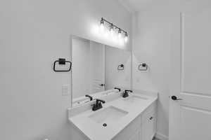 Bathroom with double vanity