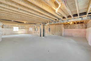 Basement with electric panel