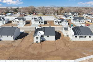 Aerial view of residential area