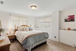 Bedroom featuring carpet floors