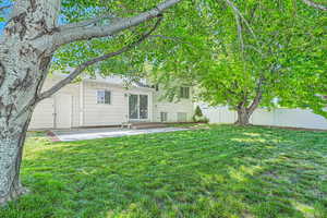Rear view of house with a patio
