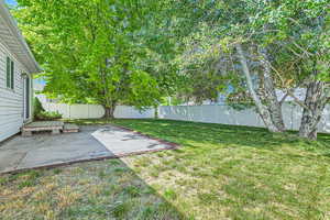 View of yard with a patio area