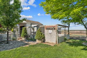 View of poultry coop