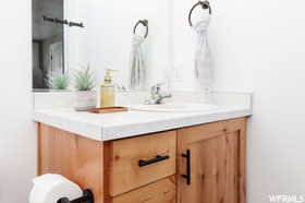 Bathroom featuring vanity