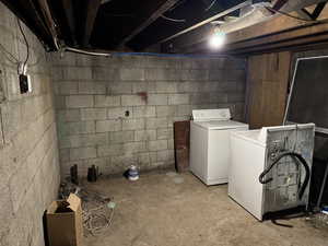 View of unfinished below grade area