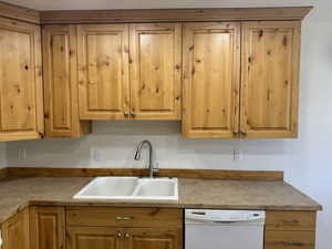 Kitchen featuring dishwasher and a sink