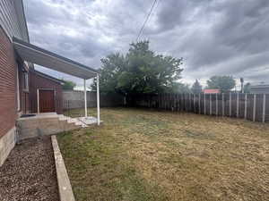 View of backyard