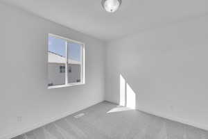 Unfurnished room featuring baseboards and carpet floors