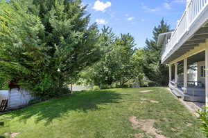 View of grassy yard