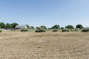 View of yard with a rural view