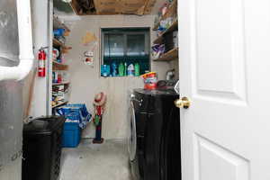 Storage featuring washer and dryer