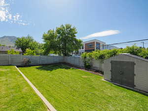 View of yard featuring a mountain view