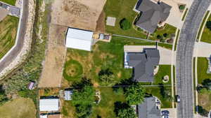 Aerial view of residential area