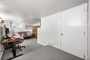 Office featuring carpet floors