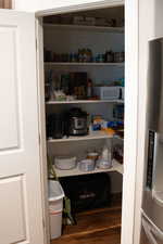 View of pantry storage area